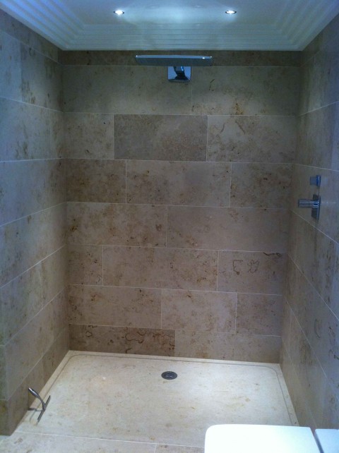 Jura limestone shower tray