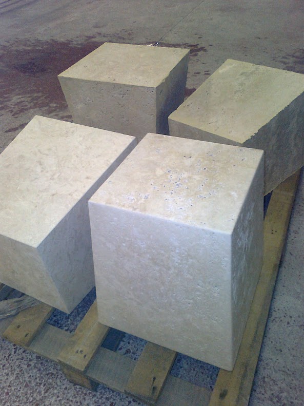travertine fabricated blocks