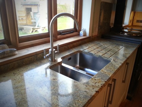 kashmir gold granite sink