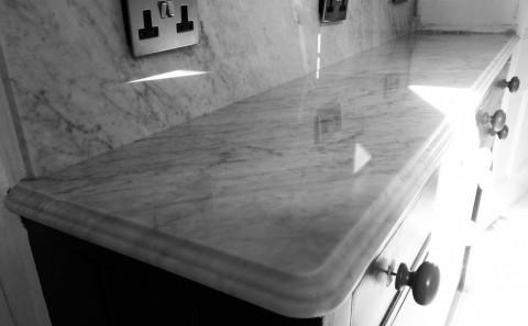 carrara marble kitchen worktop